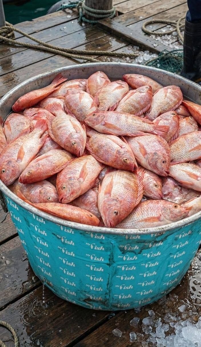 Bassine de poissons frais My Fish